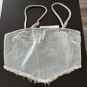 NWT Jean Crop Top size Small